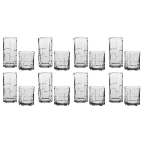 Anchor Hocking Manchester 16 Piece Glass Drinkware Set In Clear Nebraska Furniture Mart