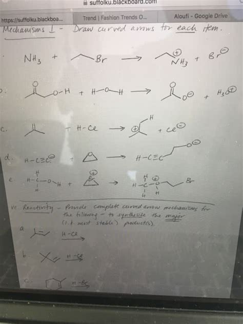 Oneclass The Following Reaction Produces Two Major Products In Roughly