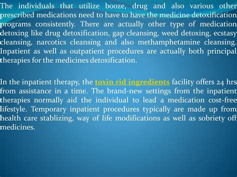 Ppt Medication Detoxification A Quick Introduction Powerpoint