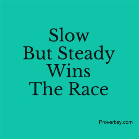 Slow But Steady Wins The Race Proverbsy