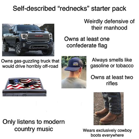 Self Identified Redneck Starter Pack Gag