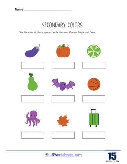 Secondary Colors Worksheets - 15 Worksheets.com - Worksheets Library