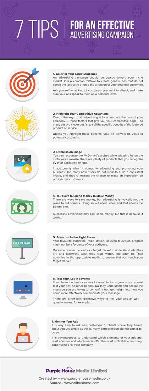 7 Tips For An Effective Advertising Campaign Infographics Free Submission