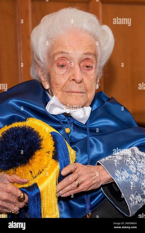 Portrait Of The Italian Neurologist Rita Levi Montalcini Winner Of The