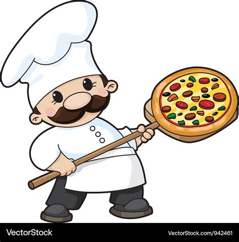 Pizza Chef Royalty Free Vector Image Vectorstock