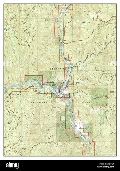 Map of agness oregon hi-res stock photography and images - Alamy