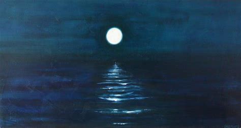 Moon Reflection Painting at PaintingValley.com | Explore collection of ...