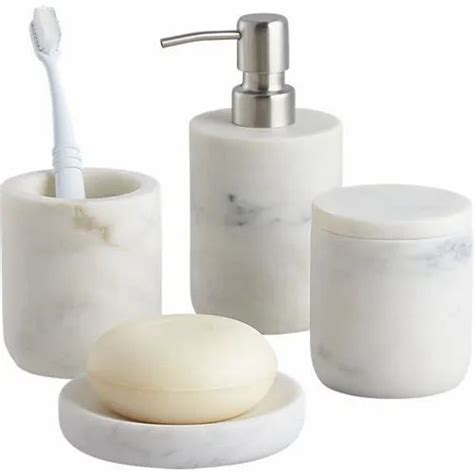 White Elegant Hotel Decorative Marble Bathroom Sets, Packaging Type ...