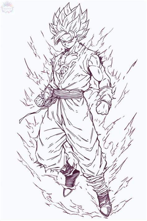 Goku Para Colorir Dezenas De Desenhos Exclusivos Para Imprimir