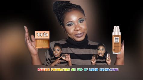 First Time Trying Out Powder Foundation On Top Of My Liquid Foundation Naked Maybelline