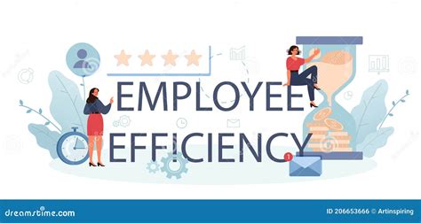 Employee Efficiency Typographic Header Business Staff Management Stock