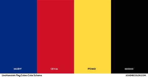 Liechtenstein Flag Colors - Flags - SchemeColor.com