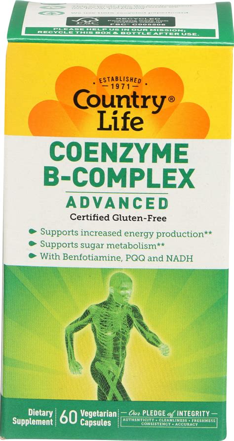 Country Life Coenzyme B Complex Advanced B Vitamins B1 B2 B6 B12