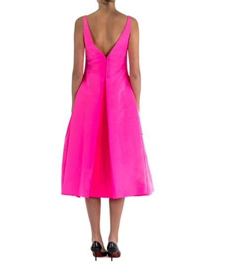 1990S ISAAC MIZRAHI Hot Pink Silk Faille Cocktail Dress Etsy