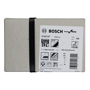 Bosch Bosch S 922 Ef 100mm 100 lü Esnek Metal Panter Testere Ucu