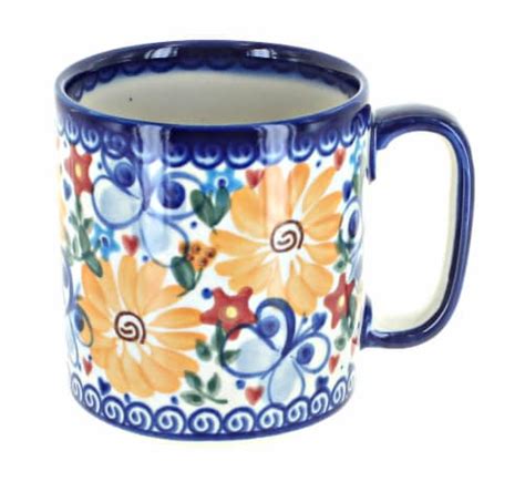 Blue Rose Polish Pottery Butterfly Coffee Mug 1 Fred Meyer