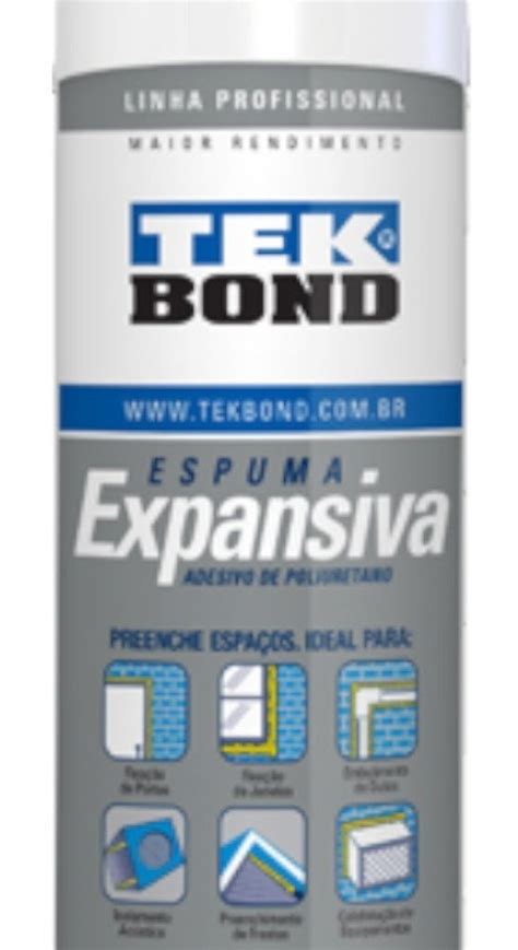 Espuma Expansiva De Pu Uso Profissional 740g 750ml Tek Bond Mercado Livre