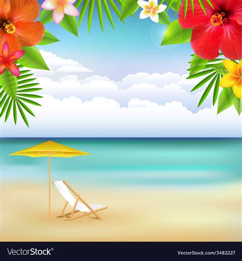 Beach Landscape Royalty Free Vector Image - VectorStock