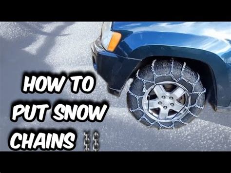 How To Put Chains On Tires Youtube