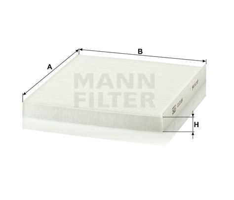 MANN-FILTER Katalog Avrupa (Online) - Ürün Bilgisi İç mekan filtresi CU ...