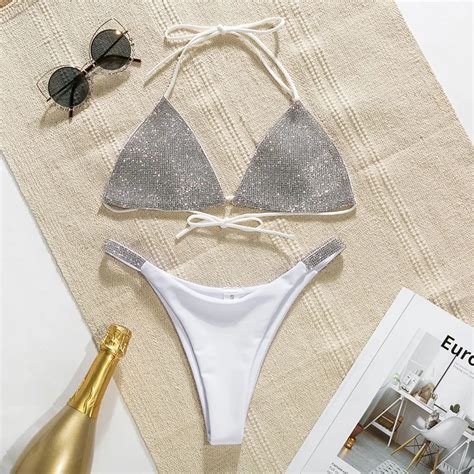 Bikini Br Silien Triangle Maillot De Bain Type X Sw Couleur Blanc Taille Basse