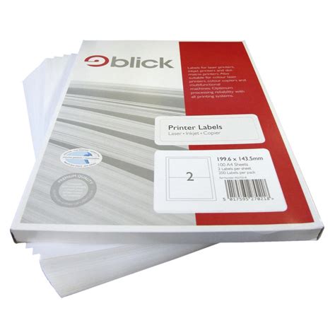 G1878071 A4 Multi Labels 1996x1435mm Pack Of 100 Sheets Gls