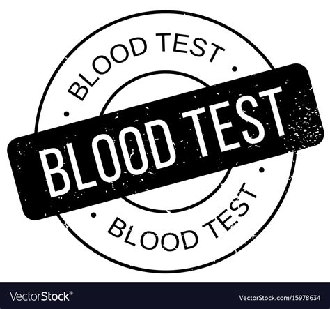 Blood Test Rubber Stamp Royalty Free Vector Image