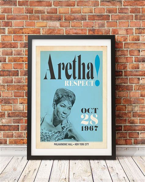 Aretha Franklin, Respect, Original Print Design officially Licensed ...