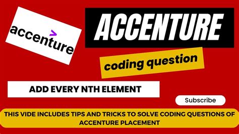 Accenture Coding Questions Solutions Add Every Nth Element Actual