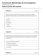 Examen Cuestionario Metodología de la Investigación pdf Cuestionario