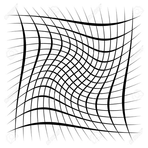 Grid Mesh Lattice With Distortion Warp Effect Abstract Element