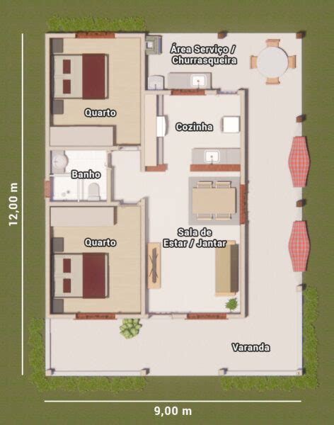 P4 - Casa de Campo Simples com 2 Quartos - VGProjetos