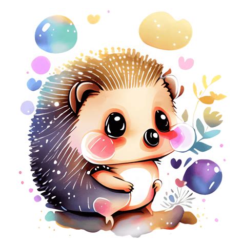 Tiny Hedgehog Kawaii Digital Graphic · Creative Fabrica