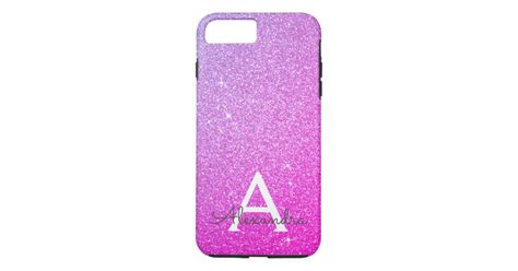 Pink Purple Glitter And Sparkle Monogram Case Mate Iphone Case Zazzle