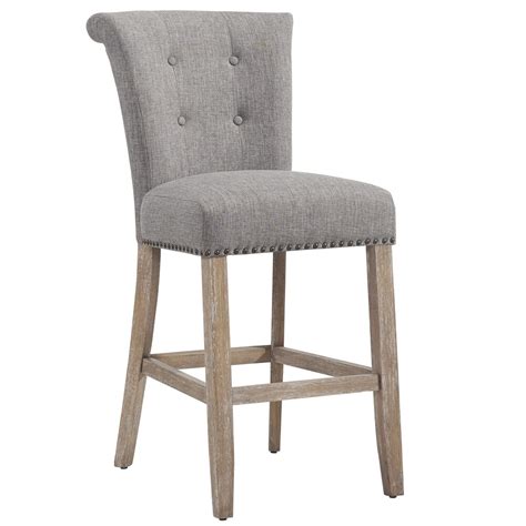 Nspire Selma Solid Wood Contemporary Full Back Armless Bar Stool