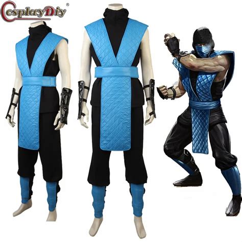 Cosplaydiy Mortal Kombat X Sub Zero Cosplay Halloween Costumes Custom ...