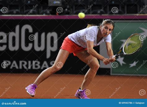 Tennis Player Annika Beck Training before a Match Editorial Photo ...