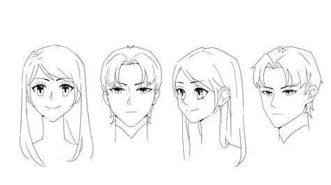 How to Draw Manga or Anime Head and Face Step by Step (Male and Female ...