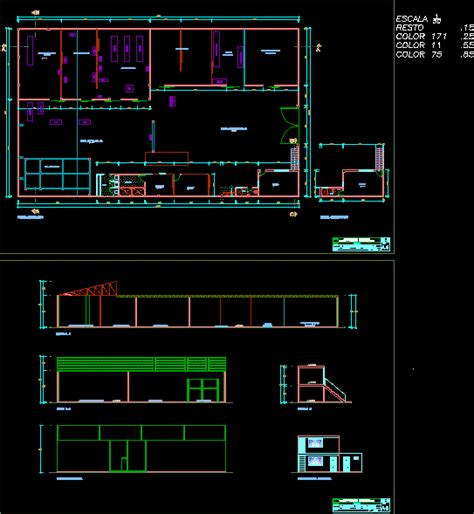 Manufacturing Plant Of Metalic Industrial Structures Dwg Plan For