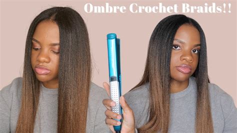 Ombre Straight Crochet Braids Ft Cuban Twist Crochet Hair Youtube