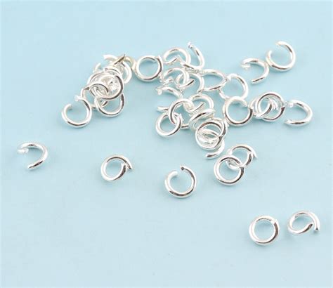 Sterling Silver Jump Rings Mm Pcs Mini Open Jump Rings Etsy