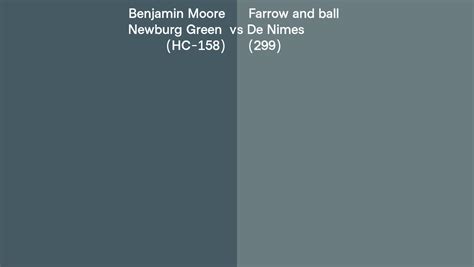 Benjamin Moore Newburg Green Hc Vs Farrow And Ball De Nimes