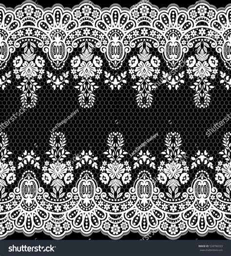 Seamless Lace Pattern Flower Vintage Vector Stock Vector Royalty Free