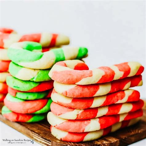 Candy Cane Sugar Cookies Recipe - Walking On Sunshine Recipes