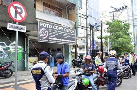 Awas Motor Parkir Sembarangan Di Semarang Siap Siap Digembok Petugas