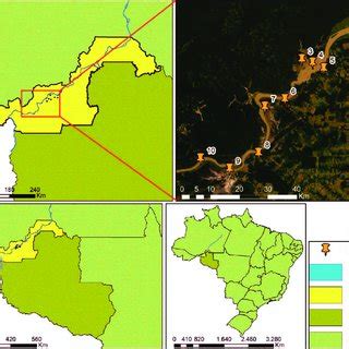 Sample points located in areas of influence of the Jirau Hydroelectric... | Download Scientific ...