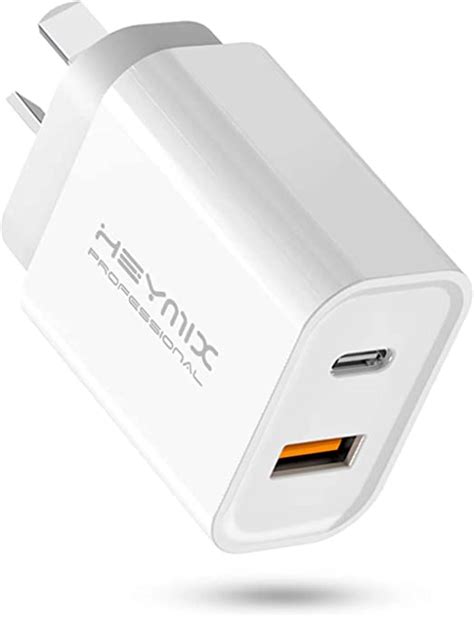 Heymix 20w Usb C Fast Charger 2 Port Pd Usb C Wall Plug With Fast