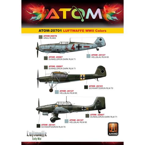 Ammo By Mig ATOM Luftwaffe WWII Colors Paint Set ATOM 20701 Canada S