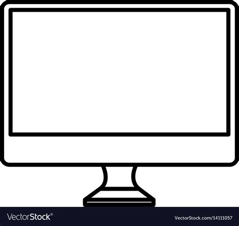 Computer desktop with template icon Royalty Free Vector