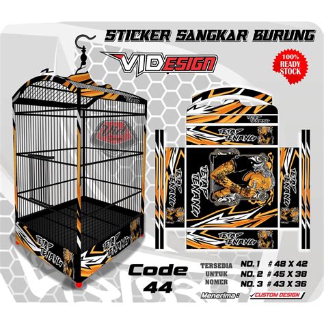 Jual STICKER KANDANG BURUNG DECAL STICKER SANGKAR KACER KOTAK EBOD